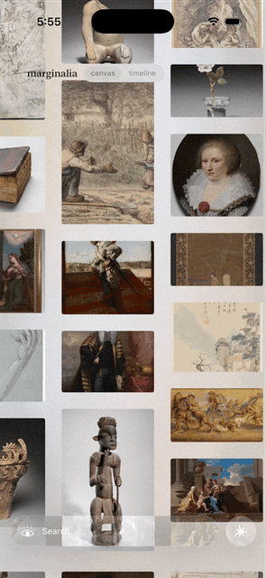 marginalia app in motion